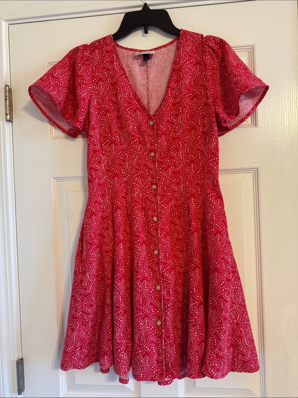 Universal Thread Red Button-Front Mini Dress - Picture 4 of 7